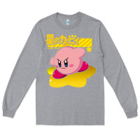 Heather Grey kirby men's pink Long Sleeve Tee - FloraArt