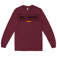 Burgundy wolfsburg deutschland germany german flag Long Sleeve Tee - FloraArt