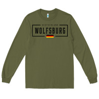 Army Green wolfsburg deutschland germany german flag Long Sleeve Tee - FloraArt