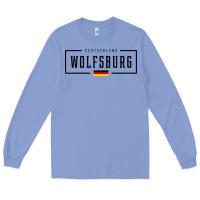 Colony Blue wolfsburg deutschland germany german flag Long Sleeve Tee - FloraArt