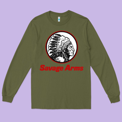 Savage Arms Long Sleeve Tee Designed By Floraart
