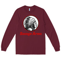 Burgundy Savage Arms Long Sleeve Tee - FloraArt