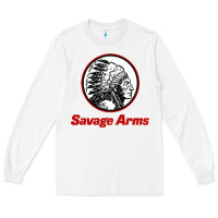 White Savage Arms Long Sleeve Tee - FloraArt