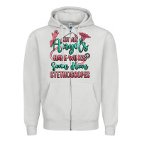 Dove Grey not all angels have wings some have stethoscopes Zipper Hoodie - RanaPortraitStore