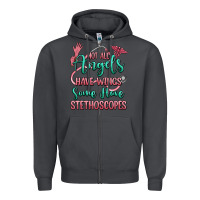 Smoke not all angels have wings some have stethoscopes Zipper Hoodie - RanaPortraitStore