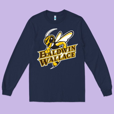 Baldwin Wallace University Yellowjackets Long Sleeve Tee Designed By Floraart