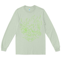 Matcha Cyberpunk samurai Neon Green Long Sleeve Tee - FloraArt