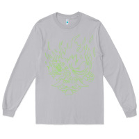 Moon Dust Cyberpunk samurai Neon Green Long Sleeve Tee - FloraArt