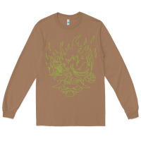 Toasted Coconut Cyberpunk samurai Neon Green Long Sleeve Tee - FloraArt