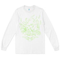White Cyberpunk samurai Neon Green Long Sleeve Tee - FloraArt