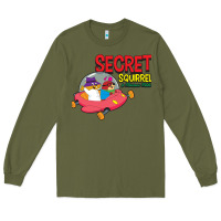 Army Green Secret Squirrel  51 Long Sleeve Tee - FloraArt