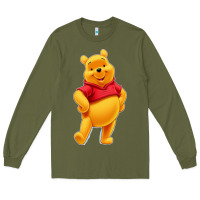 Army Green pooh Long Sleeve Tee - FloraArt