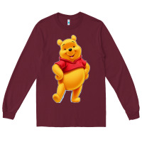 Burgundy pooh Long Sleeve Tee - FloraArt