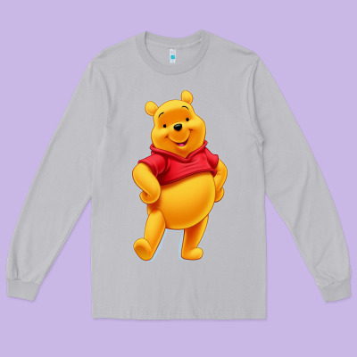 Pooh Long Sleeve Tee Designed By Floraart