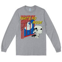 Heather Grey thats no moon Long Sleeve Tee - FloraArt
