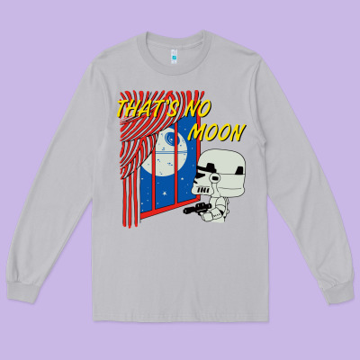 Thats No Moon Long Sleeve Tee Designed By Floraart