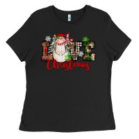 Black Love Christmas Snowman Ladies Tee - FaDigitalArtStudio