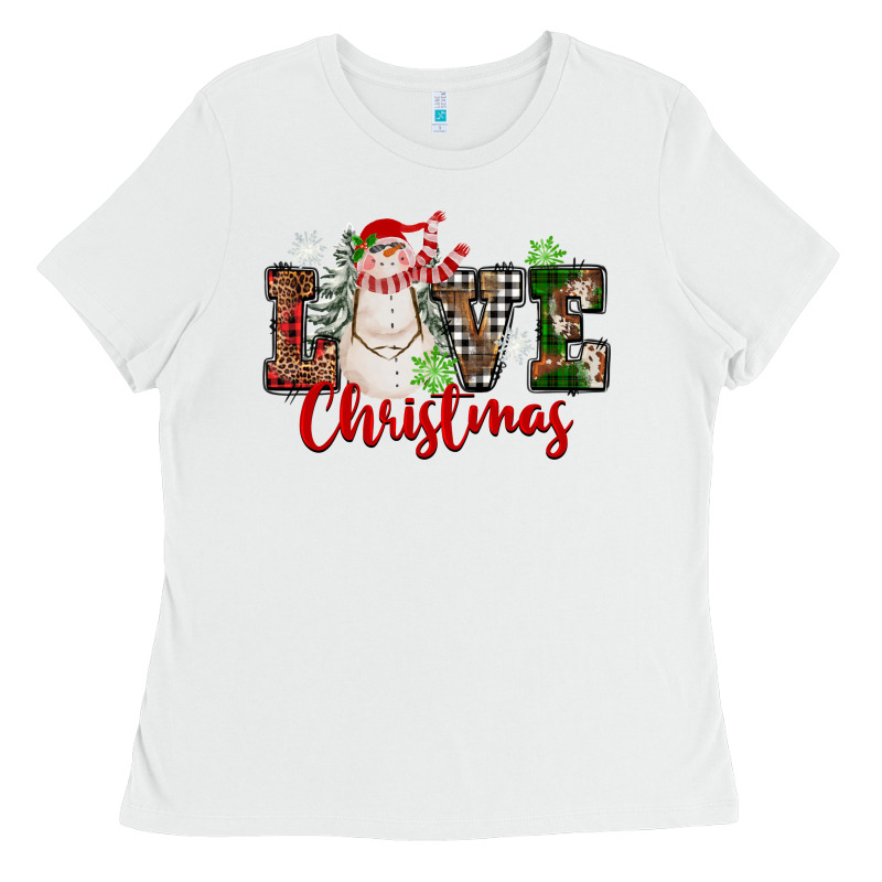 Love Christmas Snowman Ladies Tee by FaDigitalArtStudio | Teevron