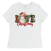 White Love Christmas Snowman Ladies Tee - FaDigitalArtStudio