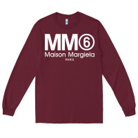 Burgundy mm6 maison margiela Long Sleeve Tee - FloraArt