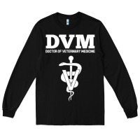 Black Doctor of Veterinary Medicine DVM Veterinarian Vet Tech Long Sleeve Tee - FloraArt