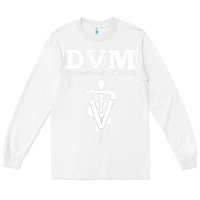 White Doctor of Veterinary Medicine DVM Veterinarian Vet Tech Long Sleeve Tee - FloraArt