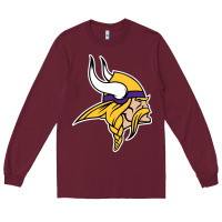 Burgundy Team Of Minnesota American Football Long Sleeve Tee - FloraArt