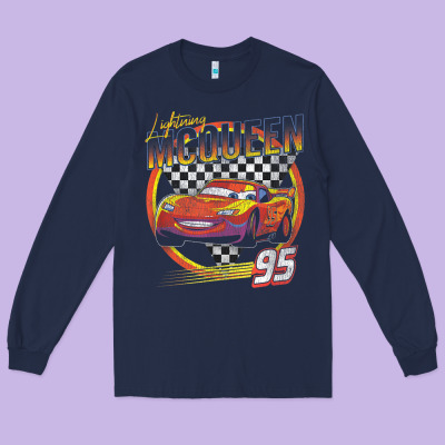 Cars Lightning Mcqueen Long Sleeve Tee Designed By Floraart