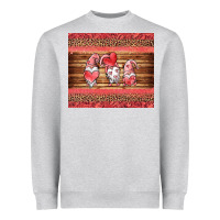 Heather Grey valentines day gnomes leopard Heavyweight Sweatshirt - Jasminsmagicworld
