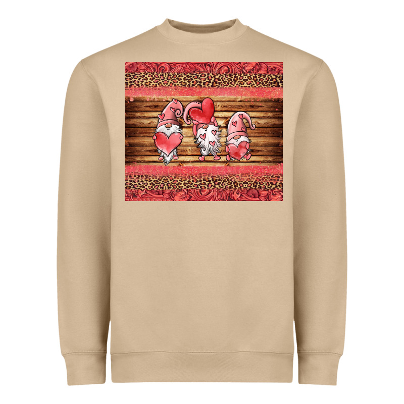 Valentines Day Gnomes Leopard Heavyweight Sweatshirt by Jasminsmagicworld | Teevron