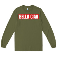 Army Green bella ciao tshirt for casa song lovers  men women tshirt t shirt Long Sleeve Tee - FloraArt