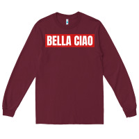 Burgundy bella ciao tshirt for casa song lovers  men women tshirt t shirt Long Sleeve Tee - FloraArt