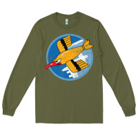 Army Green Ww2 91St Bomb Squadron Flying Fortress Soaring Bird Patch Long Sleeve Tee - FloraArt