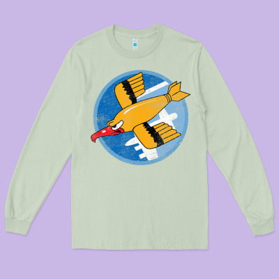 Ww2 91st Bomb Squadron Flying Fortress Soaring Bird Patch Long Sleeve Tee Designed By Floraart