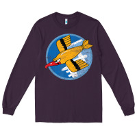 Plum Ww2 91St Bomb Squadron Flying Fortress Soaring Bird Patch Long Sleeve Tee - FloraArt