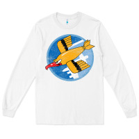 White Ww2 91St Bomb Squadron Flying Fortress Soaring Bird Patch Long Sleeve Tee - FloraArt