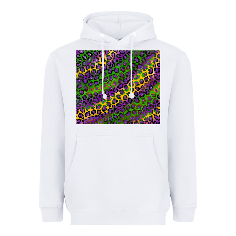 Mardi Gras Leopard Heavyweight Hoodie by RanaPortraitStore | Teevron