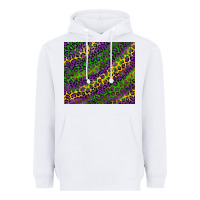 White mardi gras leopard Heavyweight Hoodie - RanaPortraitStore