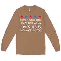 Toasted Coconut she's a good girl, she's loves her mama, loves jesus t shirt Long Sleeve Tee - FloraArt