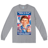 Heather Grey alfred e. neuman for president Long Sleeve Tee - FloraArt