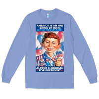 Colony Blue alfred e. neuman for president Long Sleeve Tee - FloraArt