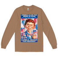 Toasted Coconut alfred e. neuman for president Long Sleeve Tee - FloraArt