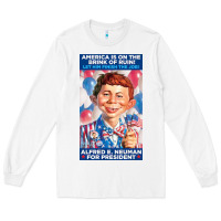 White alfred e. neuman for president Long Sleeve Tee - FloraArt