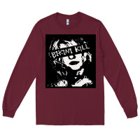 Burgundy Vintage Bikini Kill Women Classic Long Sleeve Tee - FloraArt