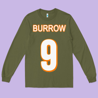 Burrow Jersey Long Sleeve Tee Designed By Floraart