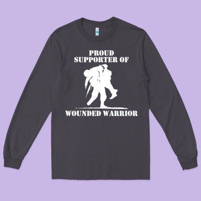Wounded Warrior Long Sleeve Tee Designed By Floraart