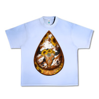Grape Ice sunflower tooled leather bullskull teardrop earrings Urban Heavy Tee - Jasminsmagicworld