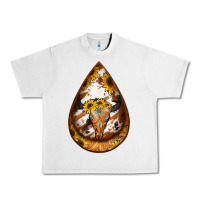 Lunar Rock sunflower tooled leather bullskull teardrop earrings Urban Heavy Tee - Jasminsmagicworld
