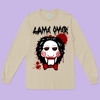 Billy Puppet Saw Jigsaw Inspired Long Sleeve Tee Designed By Floraart