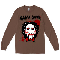 Chestnut Billy Puppet Saw Jigsaw Inspired Long Sleeve Tee - FloraArt